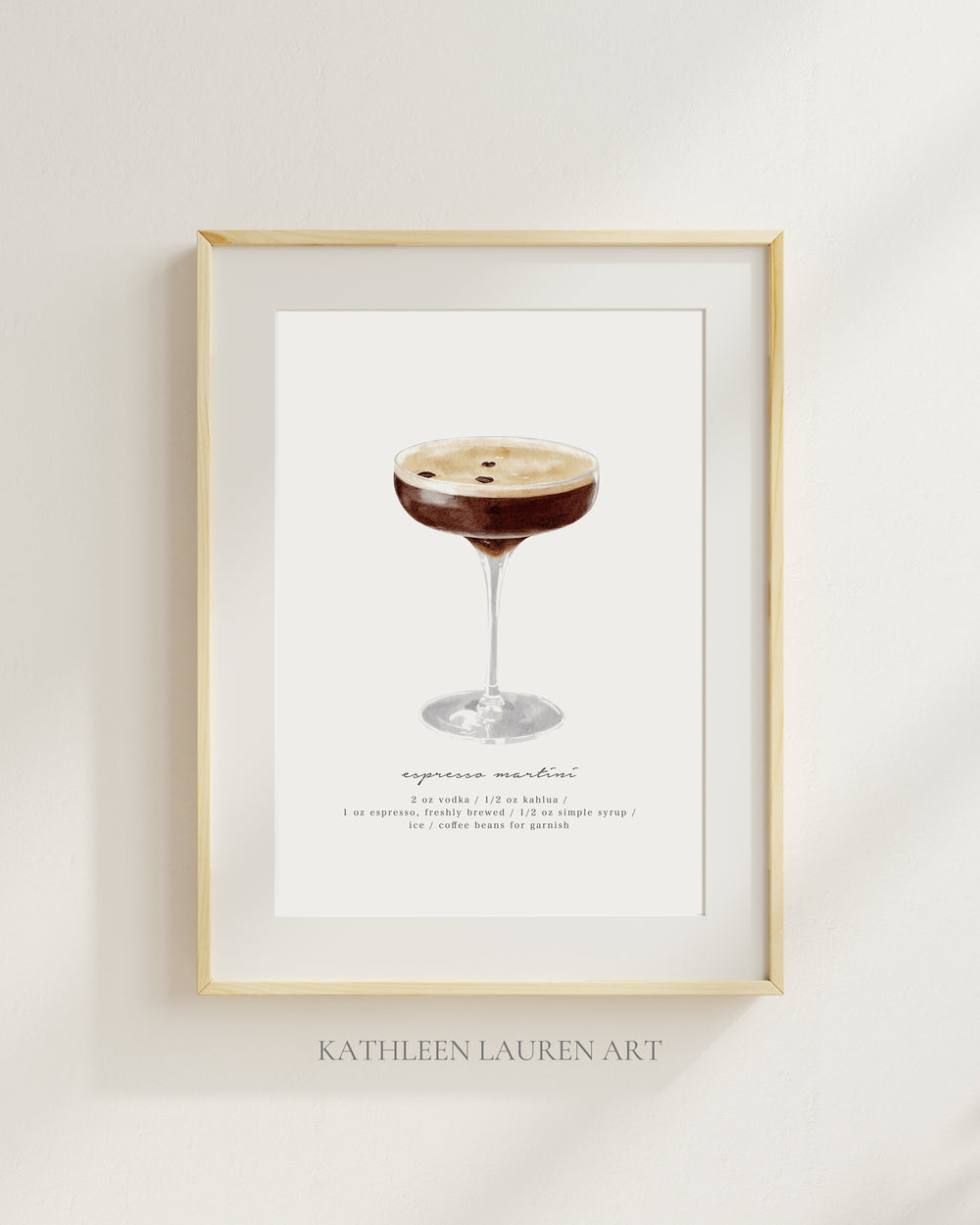 Espresso Martini Art Print (8x10)