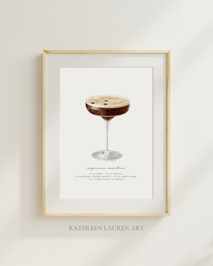 Espresso Martini Art Print (5x7)
