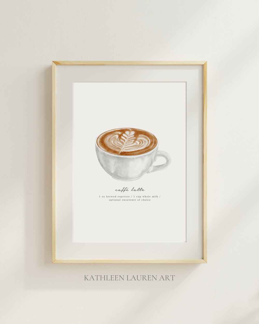Cafe Latte Art Print (8x10)