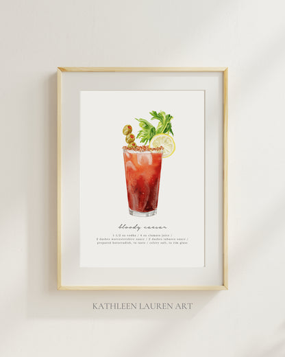 Bloody Ceasar Art Print (8x10)