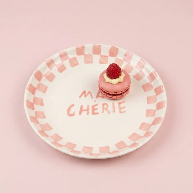 Ma Cherie Pink Snack Plate
