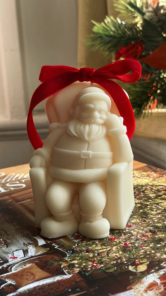 Sleeping Santa Candle
