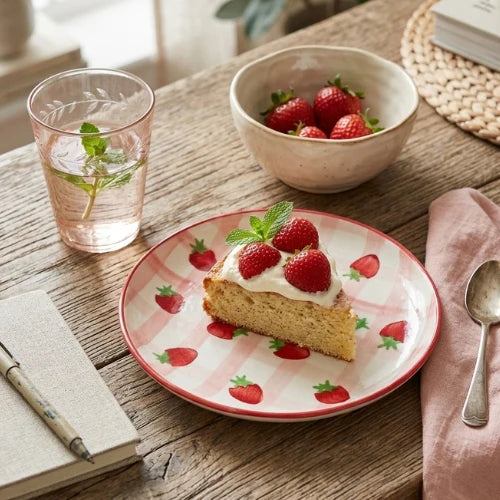 Strawberry Shortcake Dessert Plate