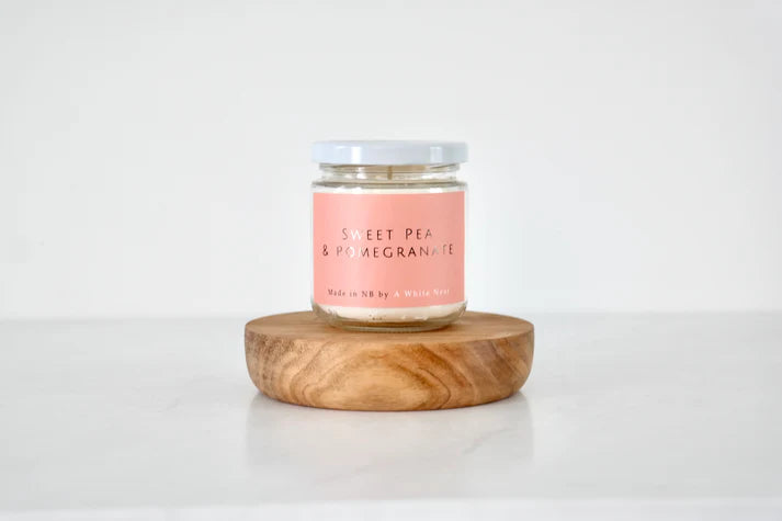 Sweet Pea and Pomegranate 8oz Soy Candle