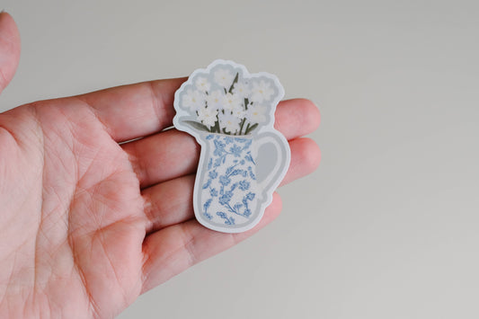 Delftware Blooms Vinyl Sticker