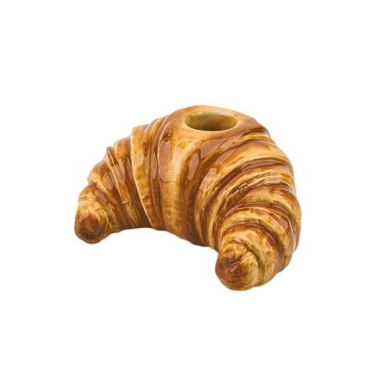 Croissant-shaped candlestick holder
