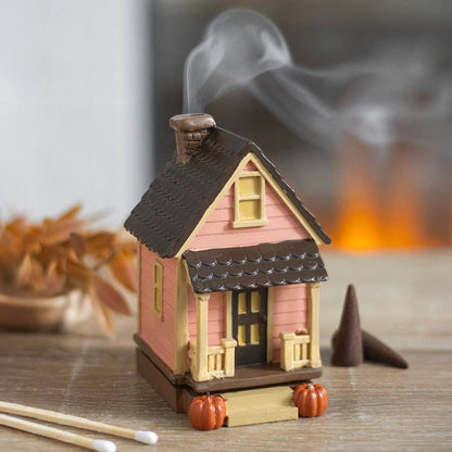Pumpkin House Incense Cone Burner