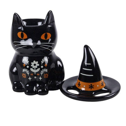 Frightful Folk Black Cat Halloween Oil Burner