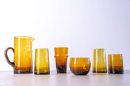 Moroccan Cone Glassware - Amber