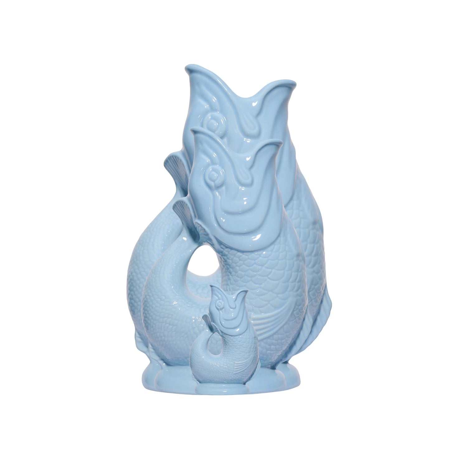 Pale Blue Gluggle Jug