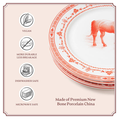 Farm Fresh Dinner Plates | Red and White