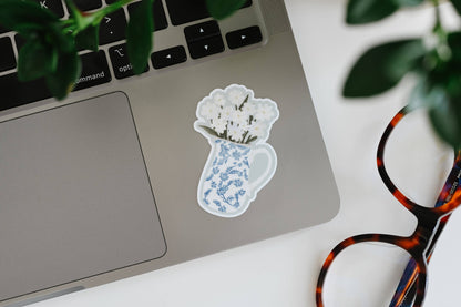 Delftware Blooms Vinyl Sticker