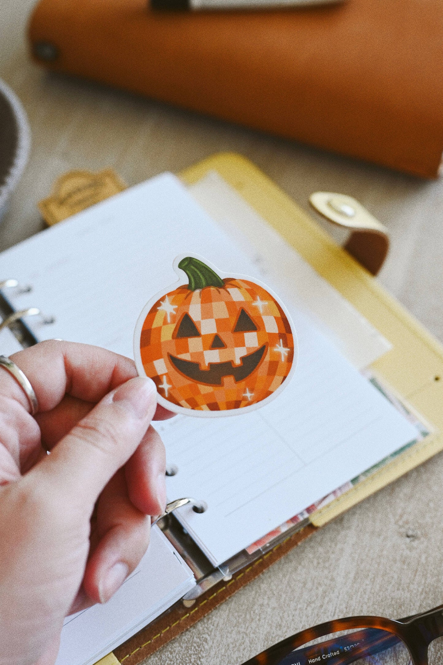 Disco Pumpkin Vinyl Sticker