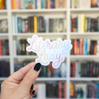 Literary Lady Vinyl Sticker