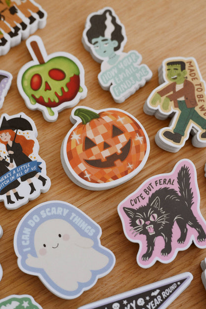 Disco Pumpkin Vinyl Sticker