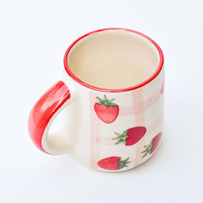 Strawberry Gingham Mug