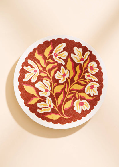 Pumpkin Spice Floral Coasters