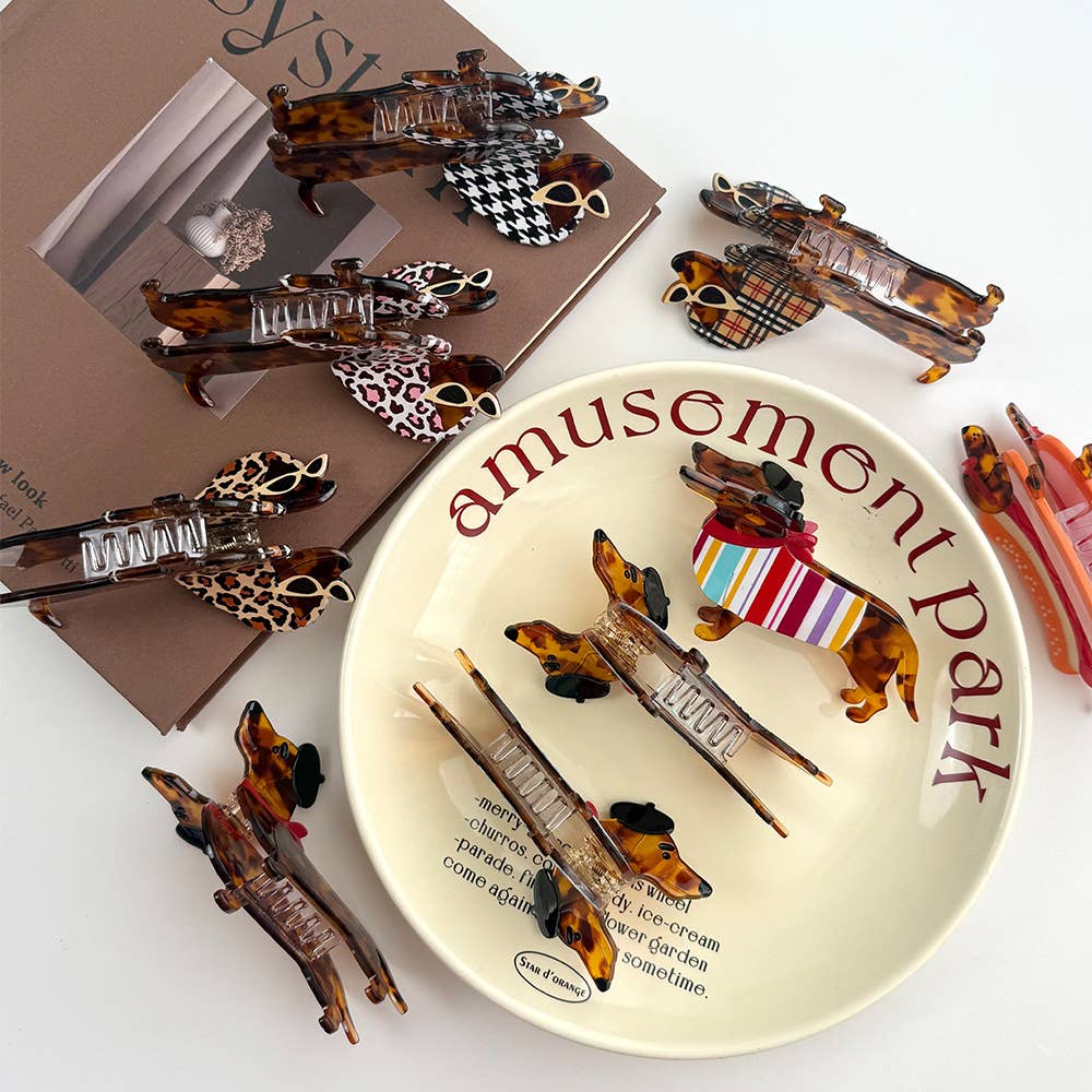 Dachshund Hair Claw Clip