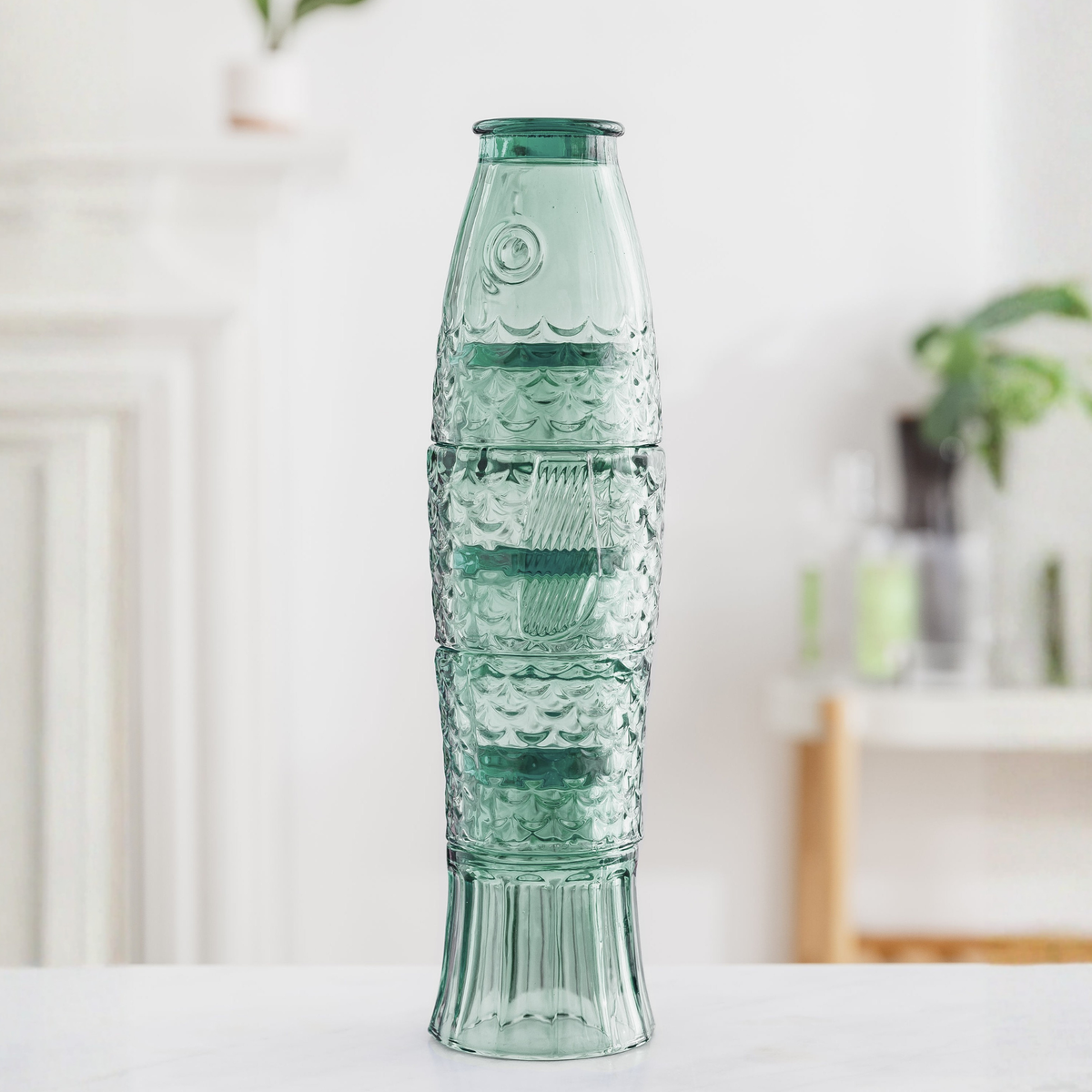 Fish Stacking Drinking Glass | Green