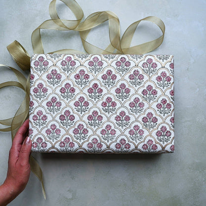 Trellis Pink Earth Wrapping Paper