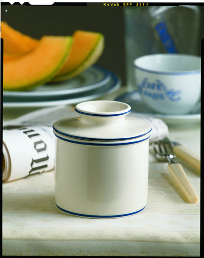 Le Bistro Blue Trim - The Original Butter Bell® Crock