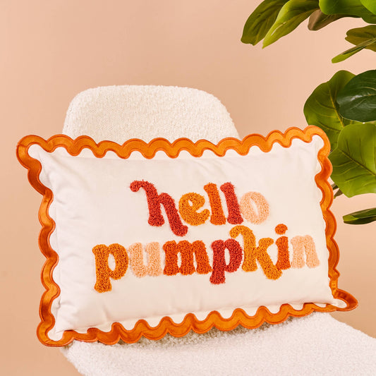 Hello Pumpkin Throw Pillow Cover