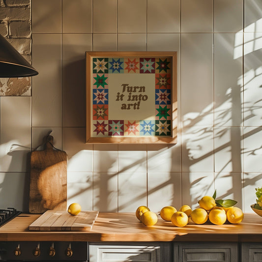 Turn It Into Art! Star Quilt Inspired Art Print