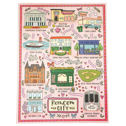Rom Com City Map 500 Piece Puzzle