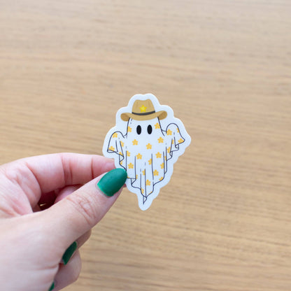 Cowboo-ey Ghost Vinyl Sticker
