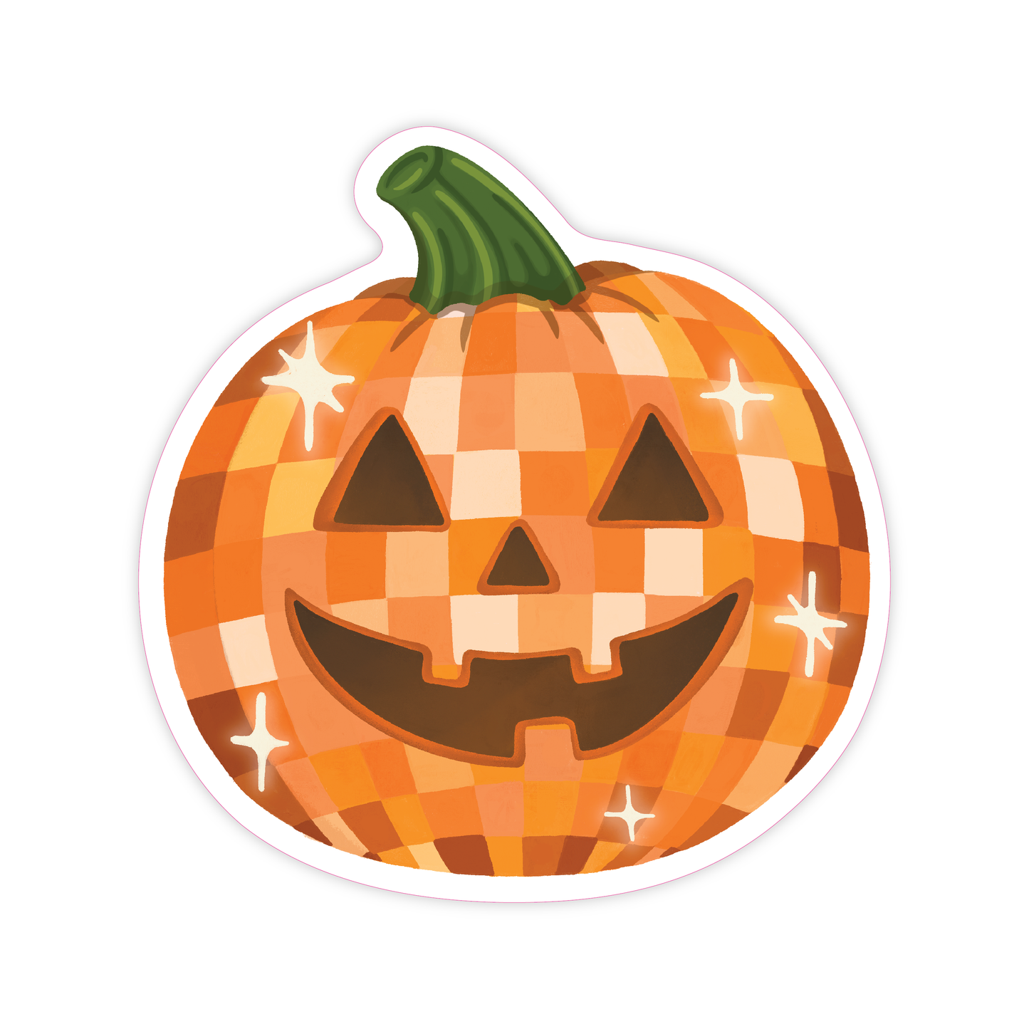 Disco Pumpkin Vinyl Sticker