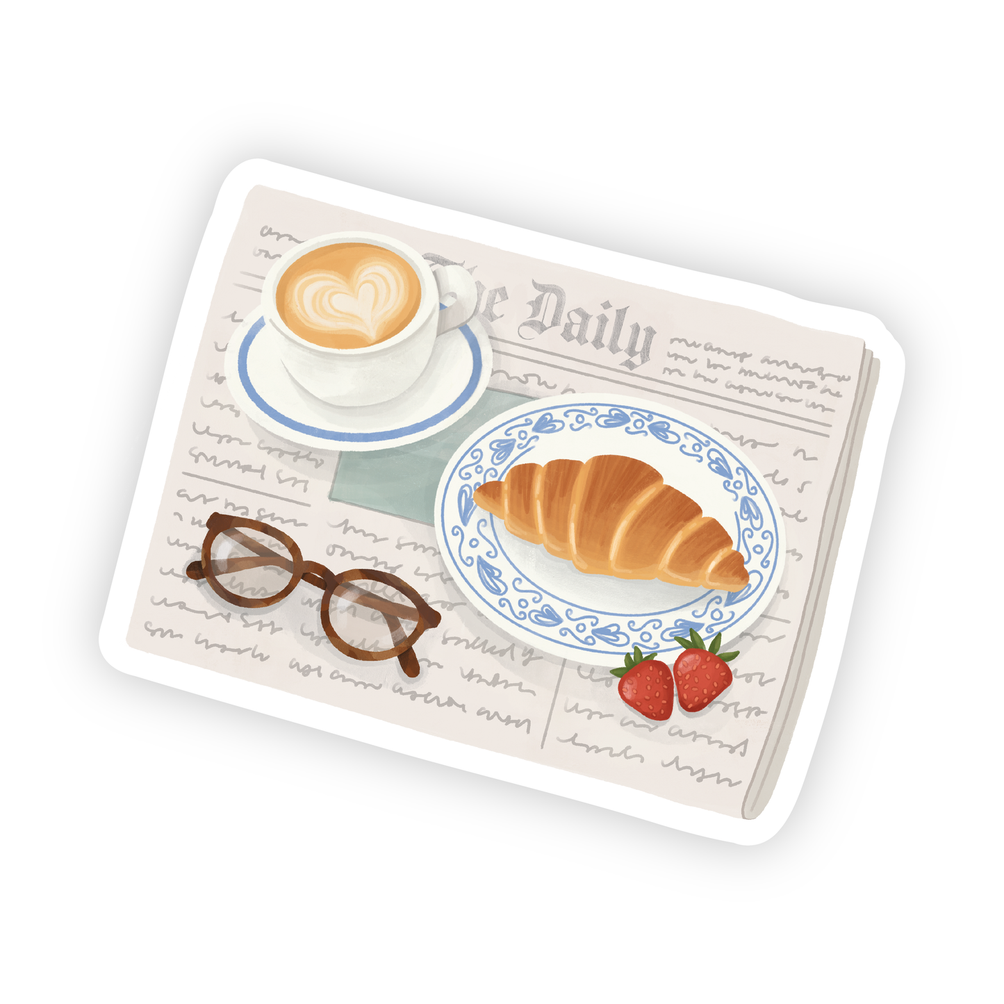 Sunday Morning Newspaper Vinyl Sticker
