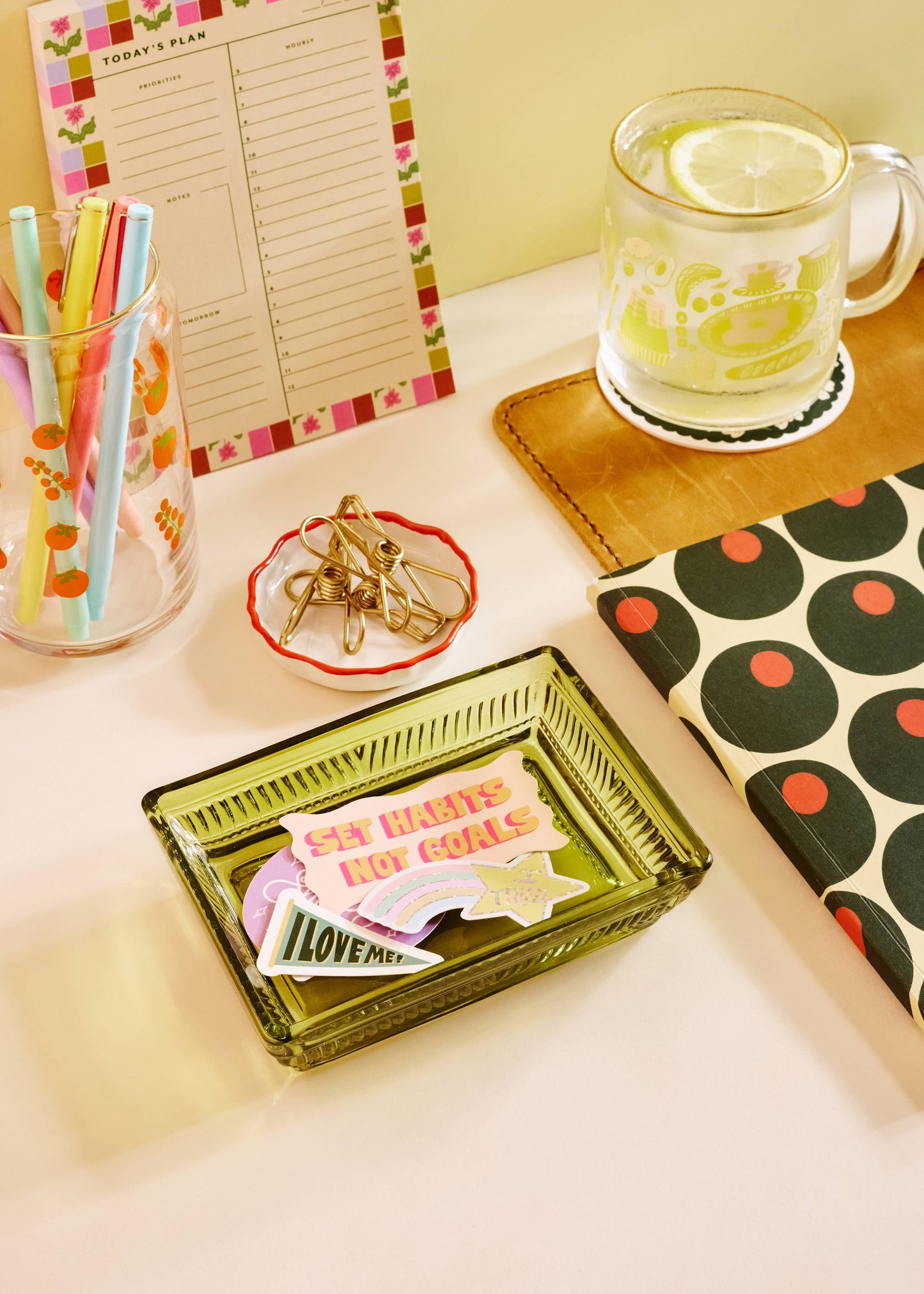 Checkered Flower Daily Planner
