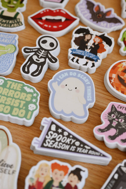 I Can Do Scary Things Ghost Vinyl Sticker