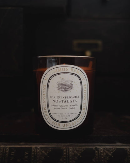 "For Inexplicable Nostalgia" 8oz Soy Wax Candle