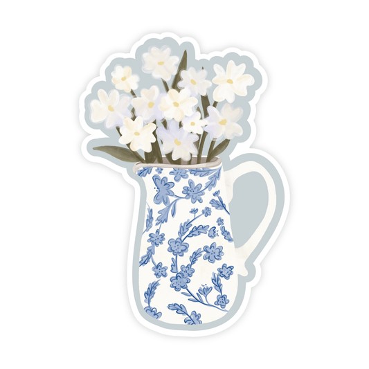 Delftware Blooms Vinyl Sticker