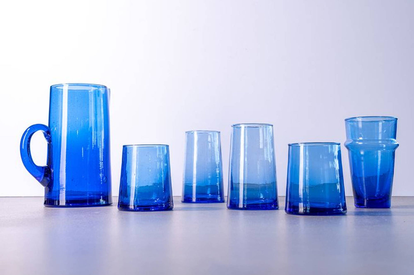 Moroccan Cone Glassware - Blue