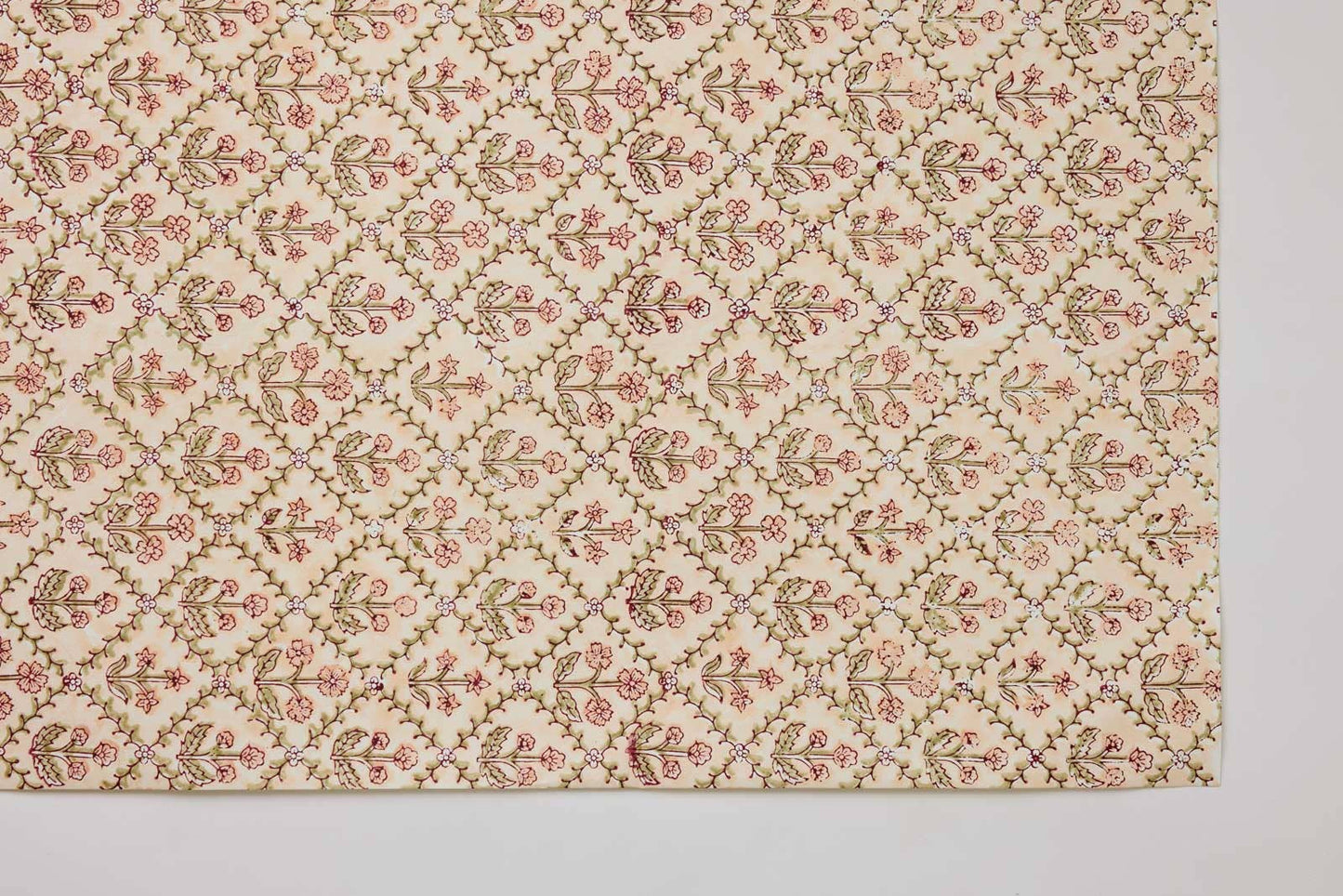 Floral Lattice Terracotta Wrapping Paper