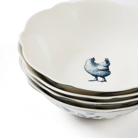 Gertrude Salad Bowls | Blue and White