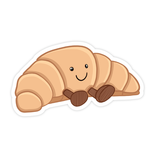 Croissant Cozy Cafe Pastry Vinyl Sticker