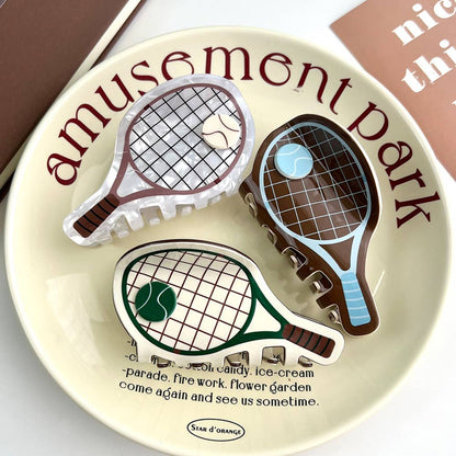 Tennis Racket Hair Claw Clip