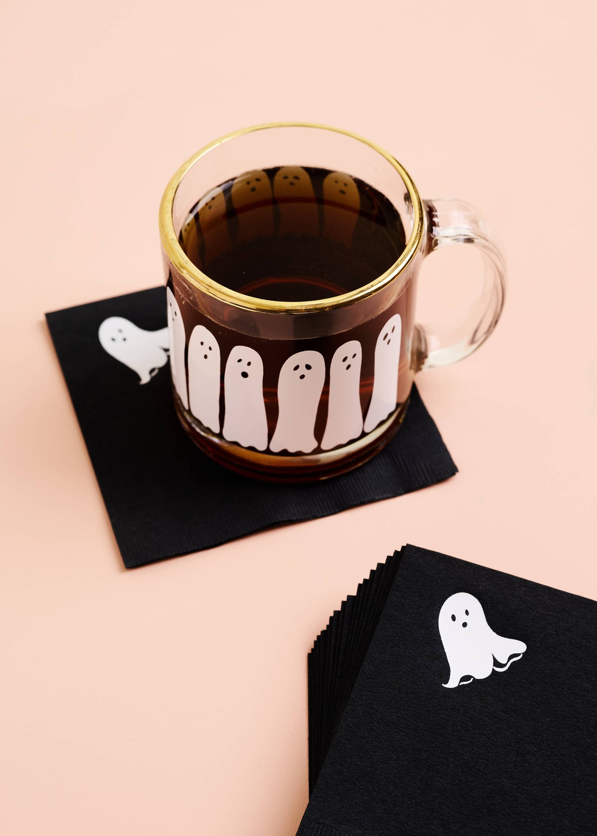 Spooky Ghost Cocktail Paper Beverage Napkins - Set of 20