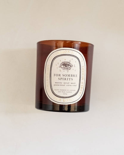 "For Sombre Spirits" 8oz Soy Wax Candle