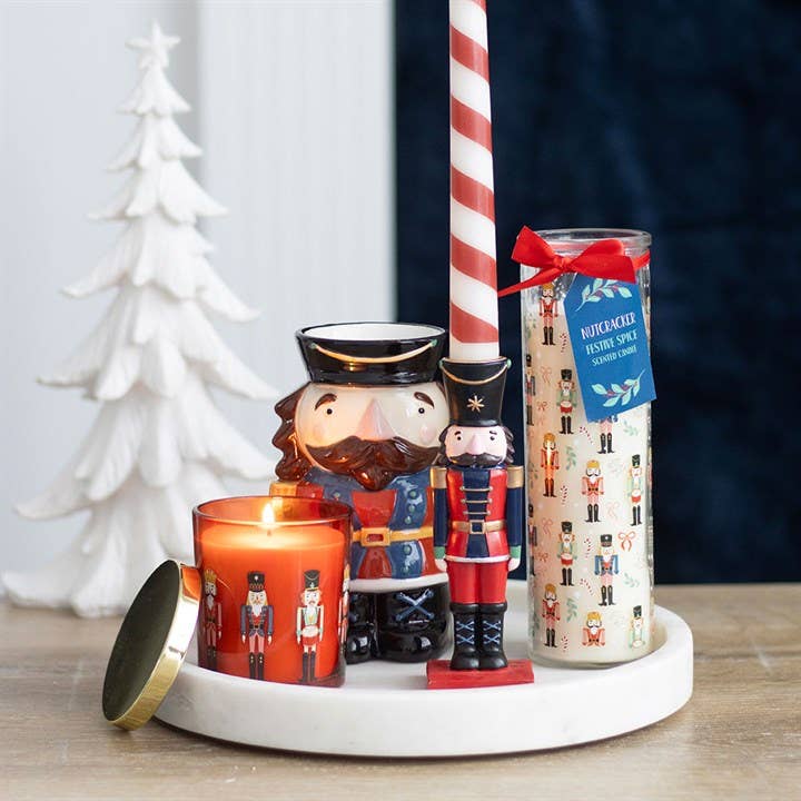 Nutcracker Christmas Taper Candle Holder