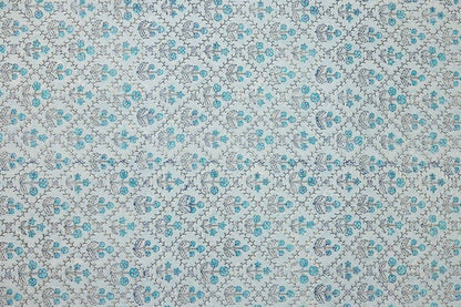 Floral Lattice Blue Opal - Wrapping Paper