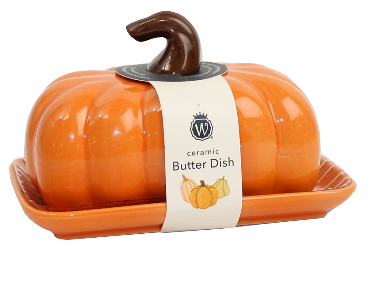 Pumpkin Butter Dish Ceramic