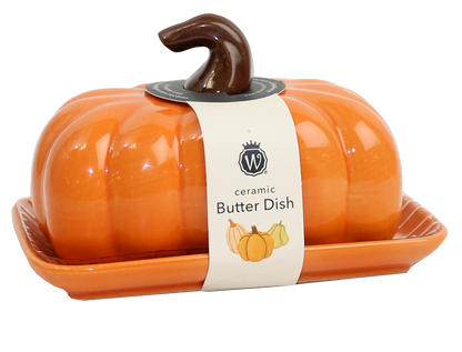 Pumpkin Butter Dish Ceramic