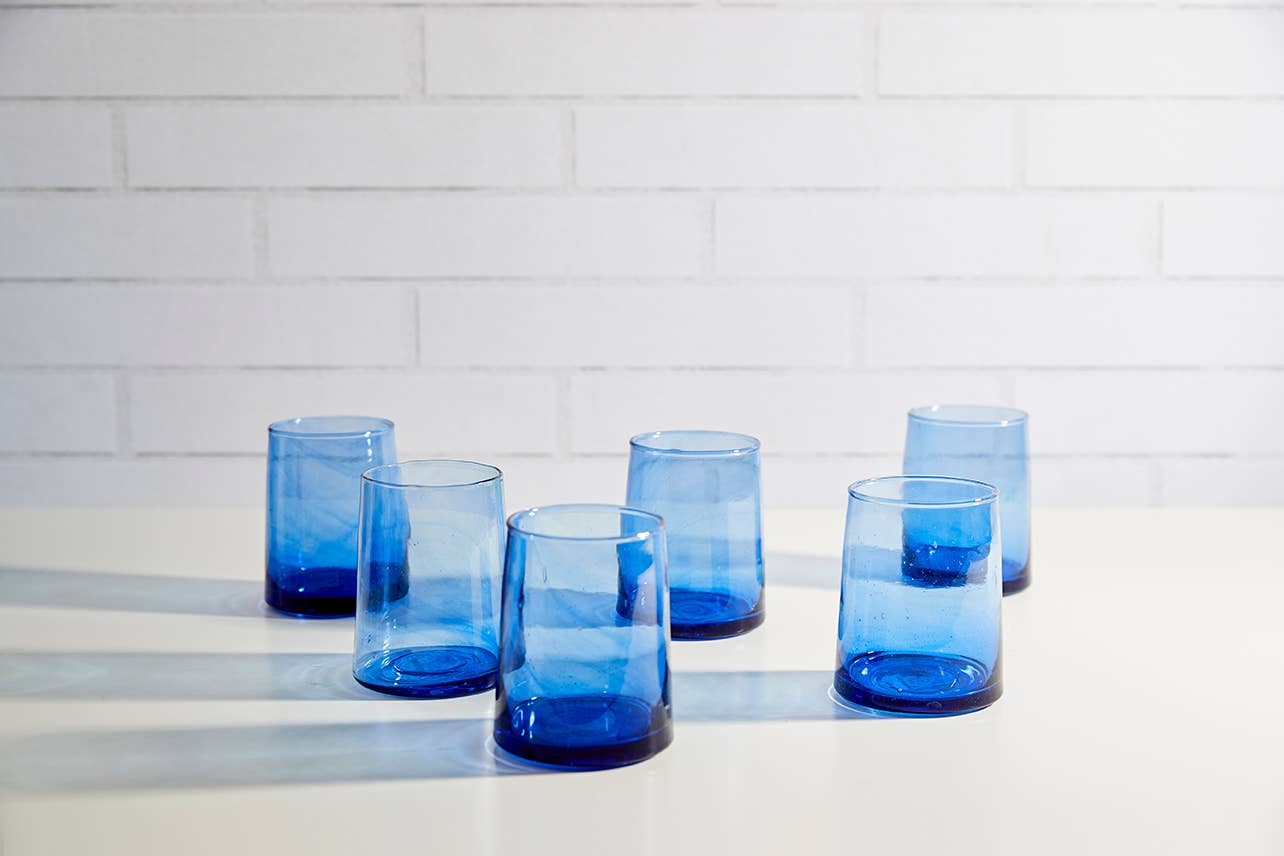 Moroccan Cone Glassware - Blue