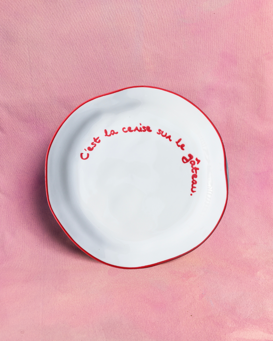 Statement Plate 'C'est la cerise sur le gateau'