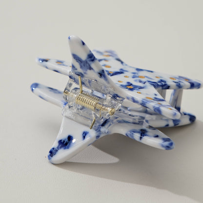 Coastal Blue Starfish Claw Clip - Medium