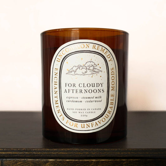 "For Cloudy Afternoons" 8oz Soy Wax Candle